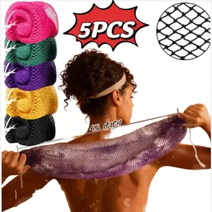 African Exfoliating Net Sponge Bundle Ethically Sourced from Nigeria for Bath & Shower Smooth Skin Care