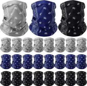 36 count Paisley Bandanas Buffs Seamless  Gaiter  Mask Headwear Balaclava for Men Women Wind UV