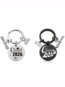 Graduation Gift Keychain for Him Her 2026 Graduation Keyring for Women Men Daughter Son High School University Cute Cartoon Design