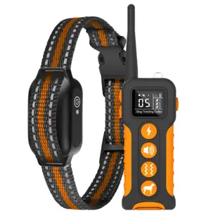 Dog Shock Collar with Remote and LED, 1 Box Waterproof Electric Collar with Beep, Vibration & Safe Shock, Training Collars for Small Medium Large Dogs