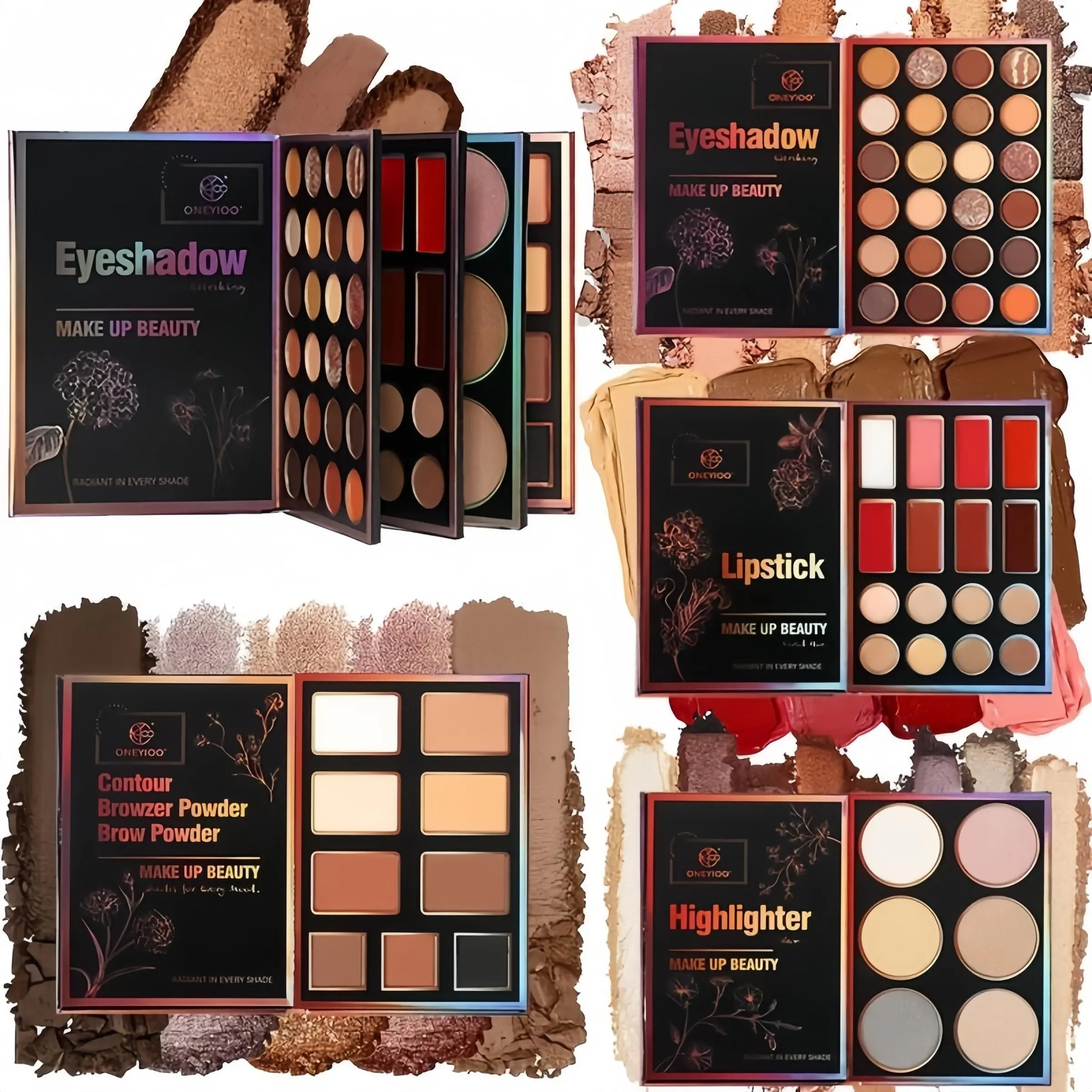 New 55-color and 38-color eyeshadow palettes, Eyeshadow set, highly pigmented, long-lasting, non-smudge, non-fallout, with matte and shimmer in one palette, matte, shimmer, fine glitter, highlighter, Flawless Eyeshadow