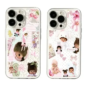 Cute M-Monchhichi Phone Case FUNDA for iPhone 17 16 15 14 13 12 11 Pro Air Plus ProMax and Samsung Galaxy S26 Plus Ultra S25 S24 S23 S22 anti drop and phone case