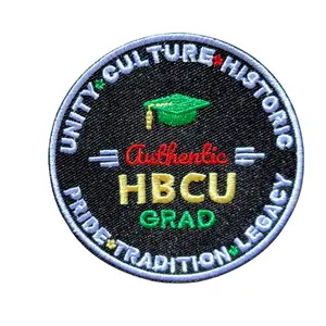 HBCU Patch for Denim Clothes Iron-on or sew-on Black Girl Patch Embroidered for Your Backpack, Purse, Hat, Jacket, African-American Patches DIY Sew Embroidery Applique