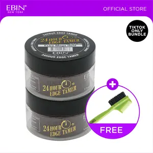 EBIN 24hr Edge Control Set with FREE Edge Brush | Sleek, Smooth, Long-Lasting