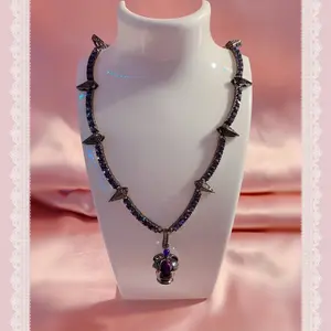 Custom Handmade Magical Girl Homura Street Wear Harajuku Fashion Anime Manga Alternative Punk Visual Kei Vkei Goth Bling Necklace