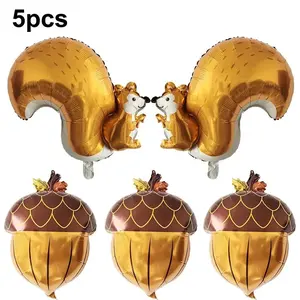 Squirrel Balloon Pine Cone Ballon Thanksgiving Ballon Fall Harvest Thanksgiving-Themed Party Birthday Decorations Party Supplies