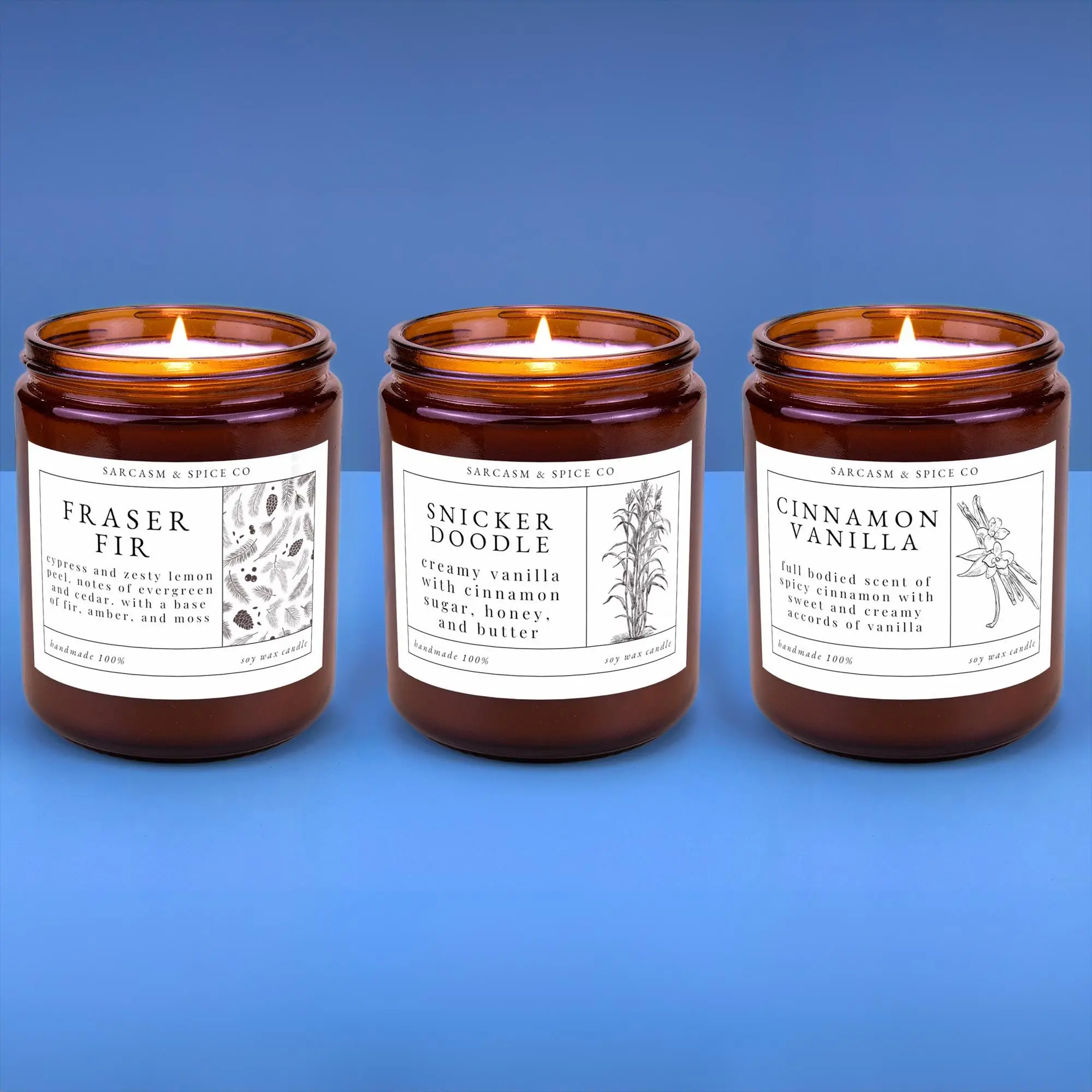 3 Candle Gift Set Hard Poured Soy Wax Candles Gift for Her Home Decor Candle Hand Poured Soy Wax Candle Clean Scent Perfect Gift for Home