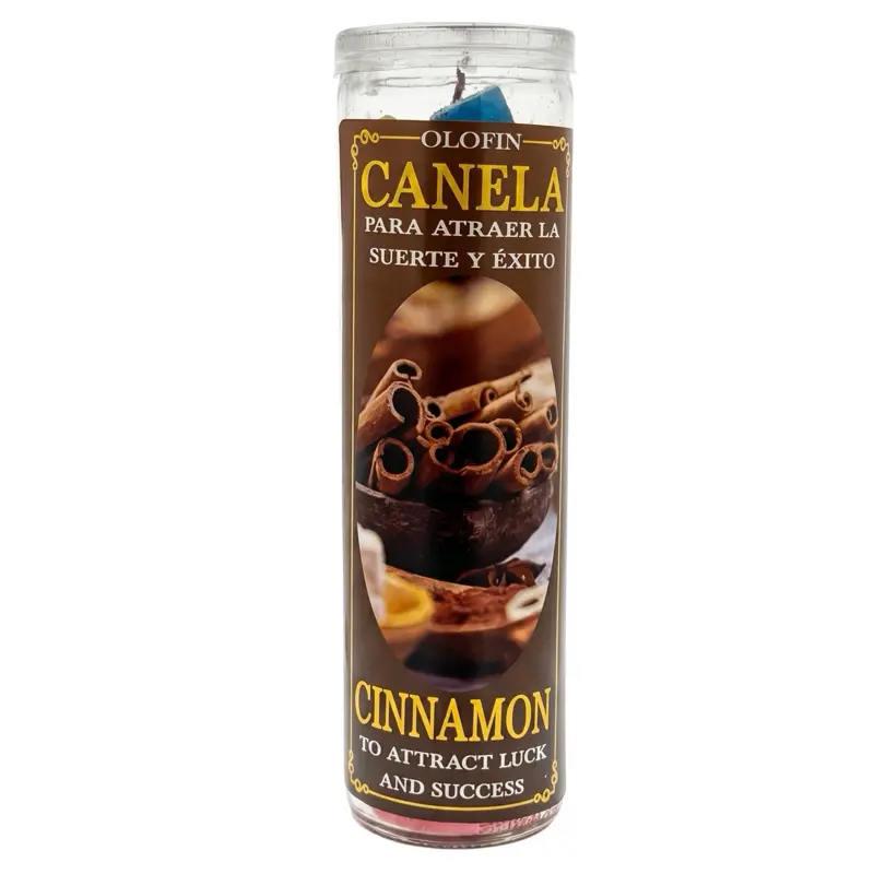 Canela (Cinnamon) Prepared Ritual Candle Perfumed Vela Preparada