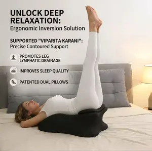Memory Foam Wedge Pillow, Multi-Purpose Supportive Pillow for Back, Neck and Leg Support with Soft Removable Cover, Ideal for Face Down Reading and Relaxation summerwins
