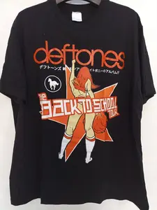 Deftones “Back To School Tour” Retro Style Black Unisex Tshirt S-5XL