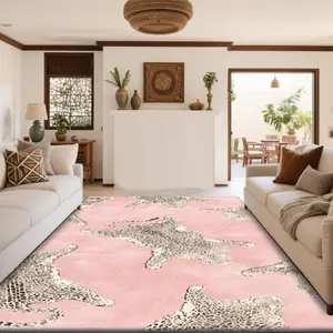 Velvet soft and comfortable patterned printed carpet, Home Decorative Rug, suitable for multiple scenarios, available in various sizes, soft and non-shedding