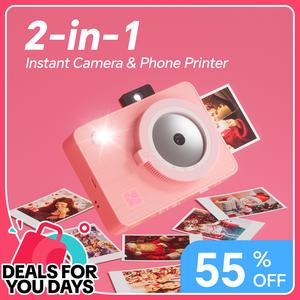 Hanin Instant Print Camera & 2x3 Portable Bluetooth Photo Printer for iPhone & Android, Full-Color Dye-Sub Ink-Free Printing, Print from Phone or Camera, for Travel, Party, Couple & Family Photos, GiftedInLove#SummerWins #DealsForYouDays