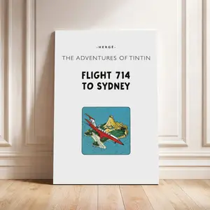 The Adventures of Tintin Poster, Hergé Wall Art Print, Kids Room Decor, Vintage Comic Movie Print, Fan Art Digital Download