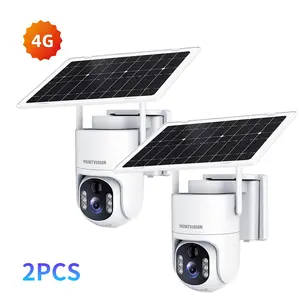 2026 New HUNTVISION 3MP Security Cameras Wireless IP66 Waterproof Outdoor, 355° Rotation Solar-Powered Home Security Camera System, Auto Tracking, Color Night Vision, Easy Setup