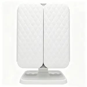Foldable LED Makeup Mirror Touch Control 3 Color Light 1/2/3X Magnification