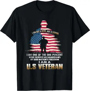 I Am Not A Hero Not A Legend I Am One Percent A Us Veteran TShirt 45706 3139