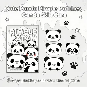 KHAZIX Cute Panda Mild Concealer Protective Pimple Patches, Effective Acne Treatment, Adorable Design, Perfect for Sensitive Skin, Daily Use
