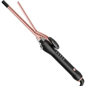 3/8 Inch Small Curling Iron Wand for Short & Long Hair, 9mm Ceramic Small Barrel Curling Iron for Tight Curls Skinny Curling Wand with 5 Adjustable Temps, Heat Resistant Glove Included