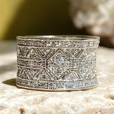 Luxury Rhinestone Decorated Copper Statement Ring For Women For Gift, Fashionable Jewelry For Party, Daily Clothing Decor For Girl, Stackable Rings, Finger Rings, Elegant Rhinestone Ring