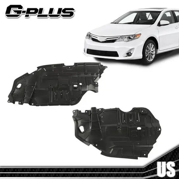 MOTOR GPLUS 1 Set Front Engine Splash Shield Under Cover Car Protector - Brand New & Aftermarket, No Drilling Required, Perfect Replacement, Direct Fit for 2012-2014 Toyota Camry, Left & Right, High Quality