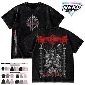 Neko Gear Menswear Battle Sisters Warhammer 40K Adepta Sororitas Graphic Gaming Apparel Vintage Washed T-Shirt Hoodie Sweatshirt Muscle Tank Top Streetwear
