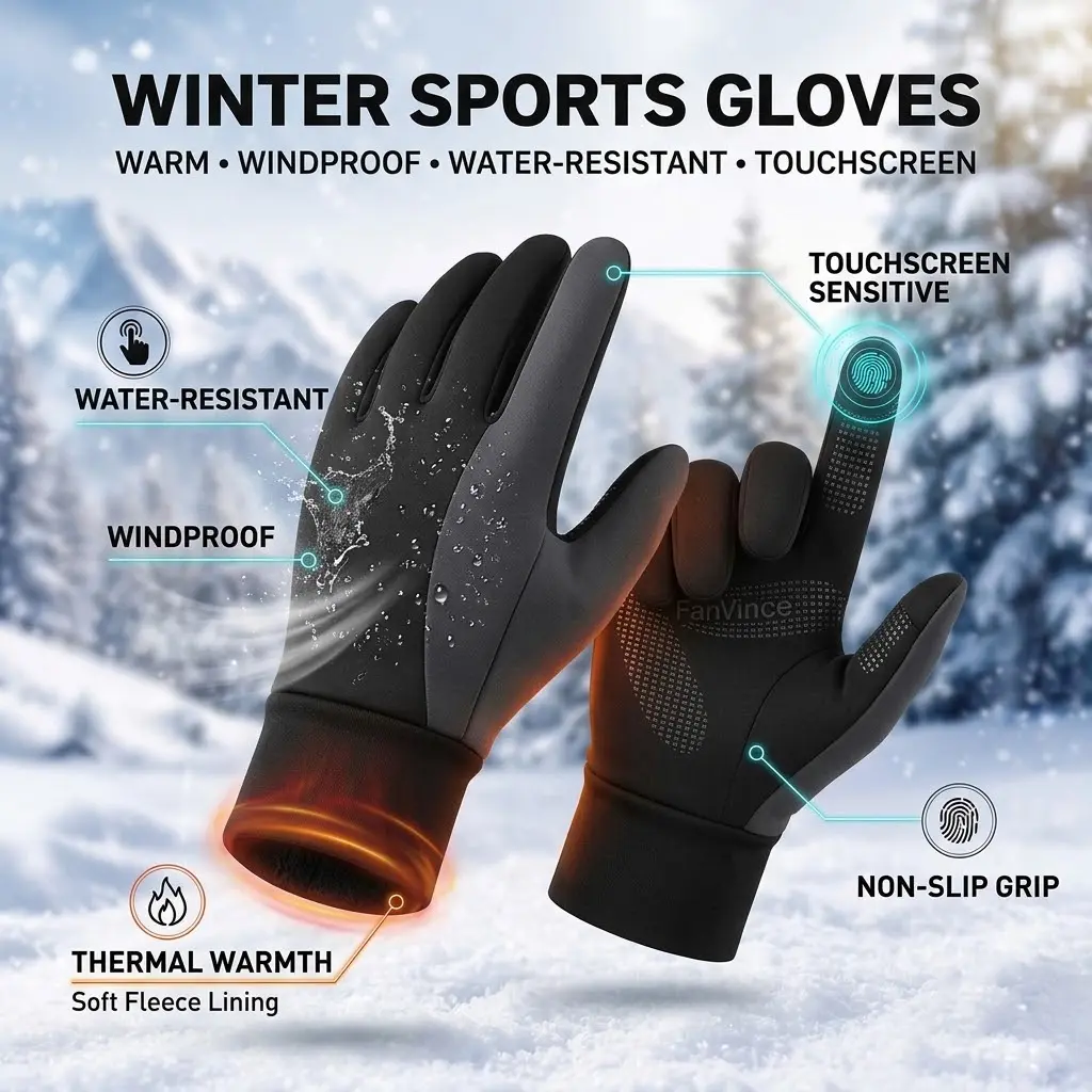 Winter Running Gloves for Men Women, Touchscreen Warm for Cycling,Driving,Hiking,Snow Ski,Gym - Windproof Water Resistant Non-Slip Lightweight Thermal Gift Daily Wear in Cold Weather Outdoor