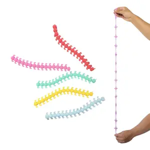 Set of 6 Stretchable Wiggle Caterpillars, Sensory Grippie Set, Sensory Toys for ADD ADHD Autism Activities, Fun and Engaging Sensory Stimulation