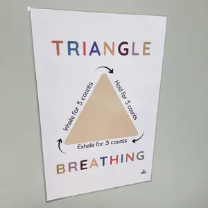 Triangle Breathing Laminated Poster | Calm Corner Classroom Decor | Social Emotional Learning Anchor Chart