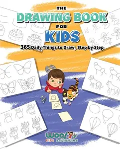 USED-The Drawing Book for Kids: 365 Daily Things to Draw, Step by Step (Art for Kids, Cartoon Drawing) by Woo! Jr. Kids Activities (Paperback)
