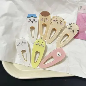 FASHION - New Chikawas Jiikawa Acrylic Hairpin Xiaoba Usachijiyi Flying Squirrel Chestnut Head Cute Cartoon Duckbill Clip Student Girl