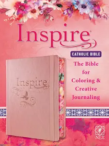 Tyndale NLT Inspire Catholic Bible (Hardcover, Rose Gold): Catholic Coloring Bible–Over 450 Illustrations to Color and Creative Journaling Bible Space, Religious Gifts That Inspire Connection with God Imitation Leather