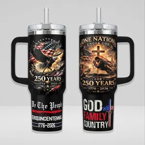 USA 250 Years Patriotic Tumbler 40oz 20oz American Flag Eagle Cup 40 oz Tumbler With Handle, Tumbler 20oz No Handle, Gifts For Patriots