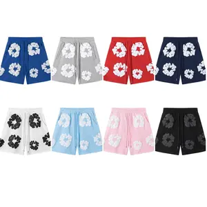 Vintage Flower Graphic Mesh Shorts for Summer