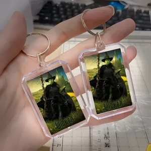 Wicked Movie Acrylic Keychain - High-Quality Durable Keyring with Stunning Design for Fans, Collectors, and Gifts - Perfect for Bags, Backpacks, and Keys