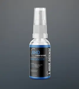 Hand Sanitizer Top Rated 8 Hour Defense 8HD Hand Sanitizer Alcohol Free FDA Registered 5 Year Shelf Kills Germs On Contact 99.9% Effect Against Most Germs