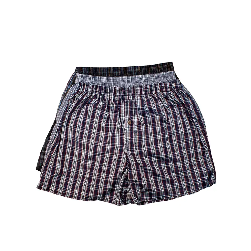 Men's 3-Pack 100% Cotton Boxer Shorts Box Set - Natural, Classic, Soft Cotton Underwear, Random Mixed Colors, Relaxed Fit, Breathable, Button Fly, Pouch, Elastic Waist Undershorts