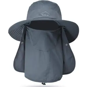 Fishing Hat for Men & Women, Outdoor UV Sun Protection Wide Brim Hat with  Cover &  Flap
