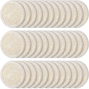 Exfoliating Loofah Sponge Pad Facial Body Scrubber Natural Bath Shower Luffa Brush - Versatile Tool for Gentle Exfoliation