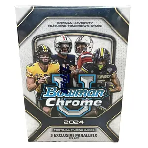 Bowman Chrome U Football Trading Cards Box 2024 - Box Featuring Tomorrow's Stars from Bowman University Series