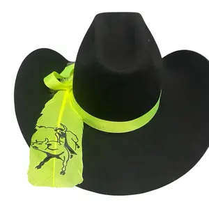 Neon Yellow Bull Riding Feather