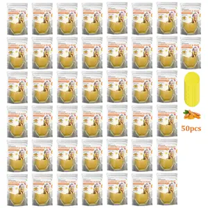 50PCS-Turmeric & Kojic Acid Cleansing Pads - 20pcs Normal Skin Gentle Facial Cleanser Pads, Deep Clean, Soft Texture, Multi-Pack Skincare for Comfortable Use