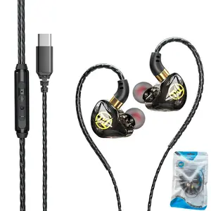2026 New Model Wired Earphones – High‑fidelity In‑Ear Monitoring Headphones – Professional Noise Isolation Eartips – Clear Sound Quality, Deep Bass, and Comfortable Wearing Experience – MMCX to 3.5 mm Connector, Silver‑Plated Cable, Includes Portable Stor