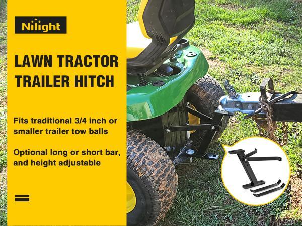 Nilight Trailer Towing Hitch for Lawn Mower Garden Tractor Pro Hi Hitch Compatible with John Deere Cub Cadet Husqvarna Craftsman Poulan Riding Mower Parts Vehicle