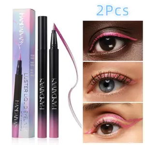 HANDAIYAN 2Pcs Eyeliner Pencils for Eyes, 10-Colors Eye Liner Pencil Makeup Waterproof Smudge Proof, Colored Waterline Eyeliner Liquid, Face Eye Paint Stick Lipstick
