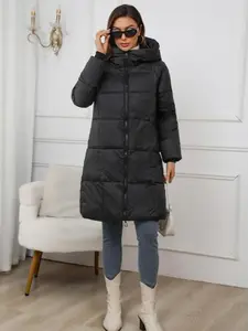 2026 New Women's Mid-Length Hooded Puffer Coat, Fitted Thick Cotton Padding, Windproof & Warm Winter Outerwear, Stylish & Comfortable, A Must-Have for Women's Winter Wardrobe jacket for women