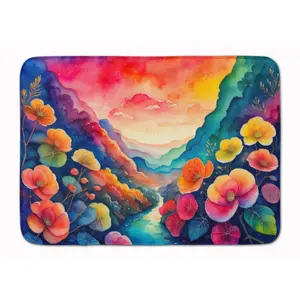 Begonias in Color Memory Foam Kitchen Mat