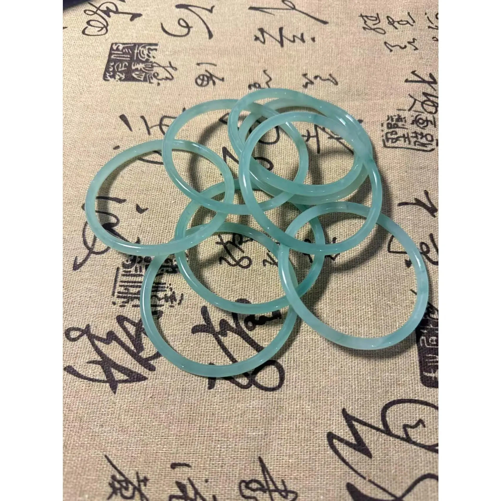 A green jade bracelet