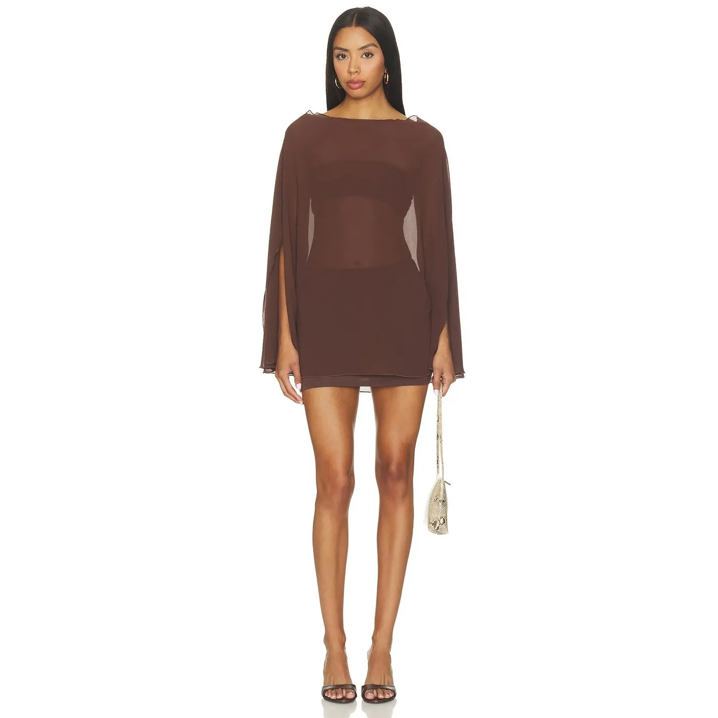 superdown Danni Poncho Set in Brown