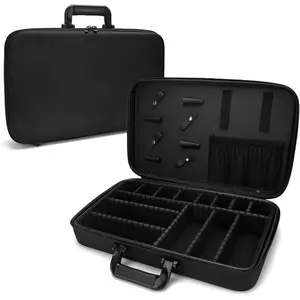 Barber Carrying Case, Stylist Tool Box-Professional Salon Hair Cutting Grooming Kit Storage Organizer for Clippers, Scissors, Barber Supplies (Large)