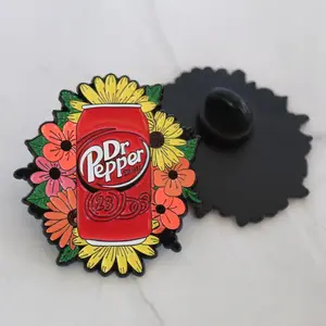 Dr. Pepper Enamel Pin - 23 Flavor Design with Soft Rubber Backing - Perfect for Dr Pepper Lovers